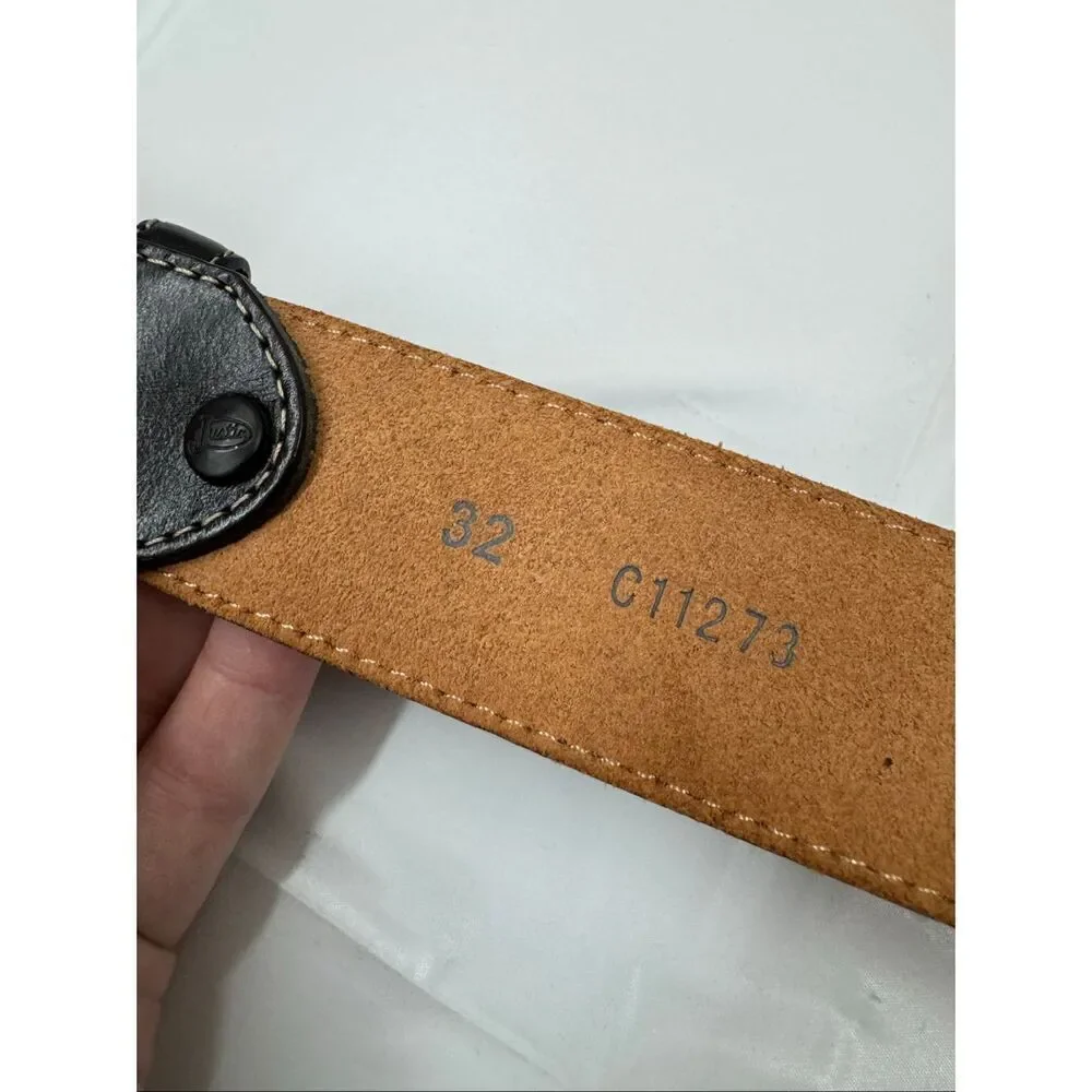 Justin Boots Brown Belt with Buckle Size 32